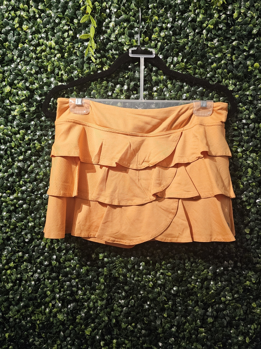 Women’s Ruffled Mini Skirt - Orange